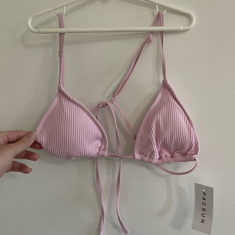 Pacsun pink triangle bikini top size medium new w tags